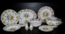 Jídelní souprava listr 3 grácie, porcelán tři grácie 26 dílná.