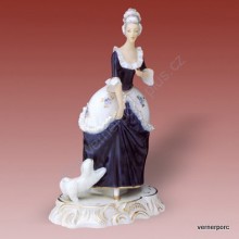 Porcelánová soška - Paní s psíkem 22192 isis