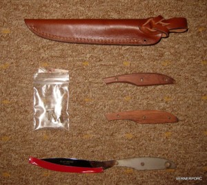 Pevný nůž UR2SF Trout & Bird, Pstruh & Pták na sestavení