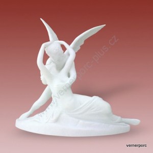 Porcelánová soška - Amor a Psyché 22171 biskvit