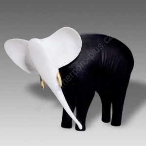 Porcelánová soška - Slon zlatočerný 889