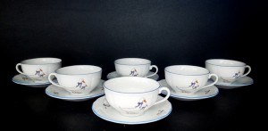 Šálek s podšálkem Verona široký, porcelán Husa, 6ks 230ml.