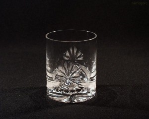 Sklenice křišťálová broušená whisky mašle 320 ml. 6 ks