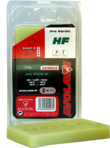 Závodní běžecký fluorový vosk zelená PRO SKATE HF 225023 -25°C / -10°C 110g.
