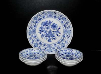 Kompotová souprava cibulák originál 5046 Český porcelán 