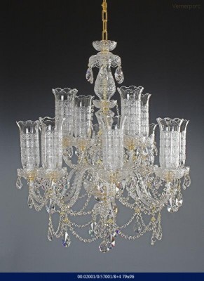 Křišťálový broušený lustr 8+4-ramenný 79x96cm Tom Crystal Bohemia 