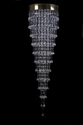 Křišťálový moderní lustr 7L449CE4 50x189 cm, 4 světla, zlacený ART JBC 