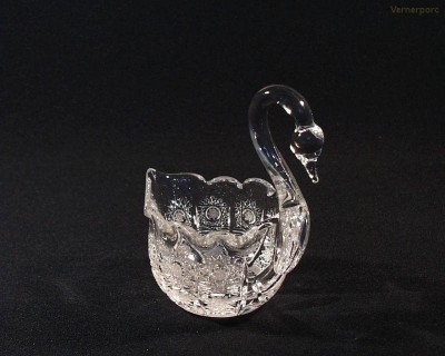 Labuť křišťálová broušená 35017/57001/080 8cm. Tom Crystal Bohemia 