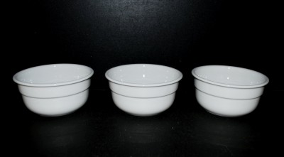Miska na polévku 0,4l. 3ks, bílý porcelán Jeremy 