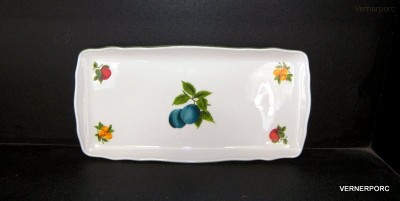 Porcelánový tác s dekorem ovoce Český porcelán 