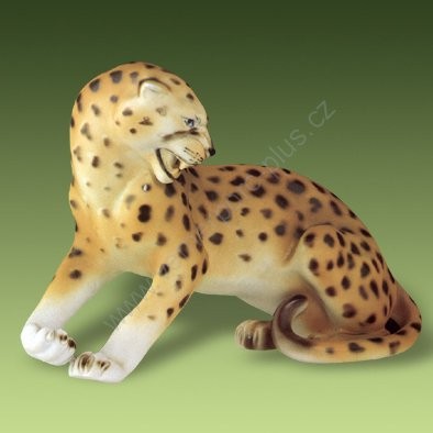 Porcelánová soška leopard Royal Dux Bohemia 