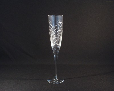 Sklenice broušená křišťál šampaň flétna 185 ml. 10259/11008/185 6ks. Tom Crystal Bohemia 