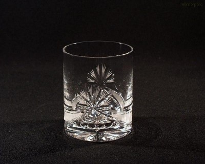 Sklenice křišťálová broušená whisky mašle 320 ml. 6 ks Tom Crystal Bohemia 