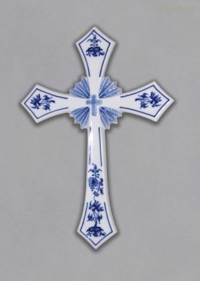 Svatý kříž cibulák Český porcelán 