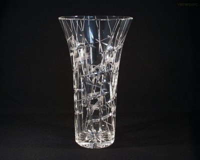 Váza křišťálová broušená 80018/2206/355  35,5cm. Tom Crystal Bohemia 
