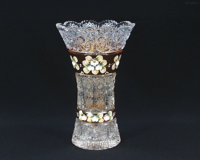 Váza křišťálová broušená 80029/57111/255  25,5 cm. Tom Crystal Bohemia 