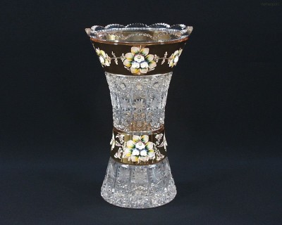 Váza křišťálová broušená 80029/57111/305 30,5 cm. Tom Crystal Bohemia 