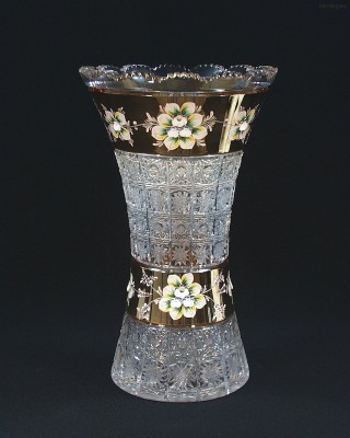 Váza křišťálová broušená 80029/57111/355 35,5 cm. Tom Crystal Bohemia 