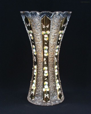 Váza křišťálová broušená 80029/57113/410 41cm. Tom Crystal Bohemia 