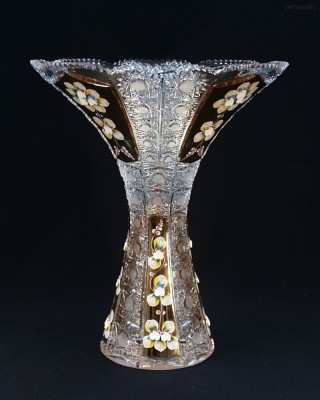Váza křišťálová broušená 80080/57113/355 35,5cm. tanečnice Tom Crystal Bohemia 