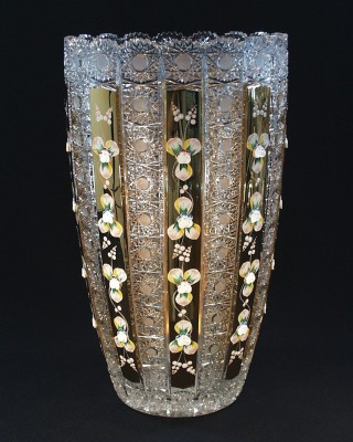 Váza křišťálová broušená 80756/57113/405  40cm Tom Crystal Bohemia 