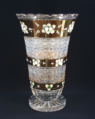 Váza křišťálová broušená 80838/57111/405  40cm Tom Crystal Bohemia 
