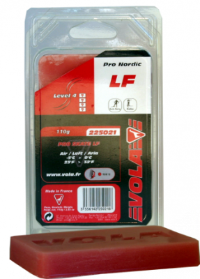 Závodní běžecký fluorový vosk červený PRO SKATE LF 225021 -5°C / 0°C 110g.  