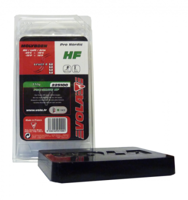 Závodní běžecký fluorový vosk PRO HF MOLYBDEN zelený 225100 -25°C / -10°C 110g.  