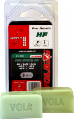 Závodní běžecký fluorový vosk zelený PRO SKATE HF 225008 -25 °C / -10 °C 2x30g  