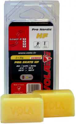 Závodní běžecký fluorový vosk žlutý PRO SKATE HF 225012 -2 °C / 15 °C  2x30g.  