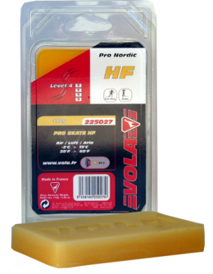 Závodní běžecký fluorový vosk žlutý PRO SKATE HF 225027 -2 °C / 15 °C 110g.  
