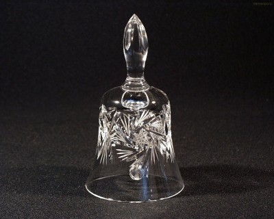 Zvonek křišťálový broušený 17054/260008/124 12cm Tom Crystal Bohemia 