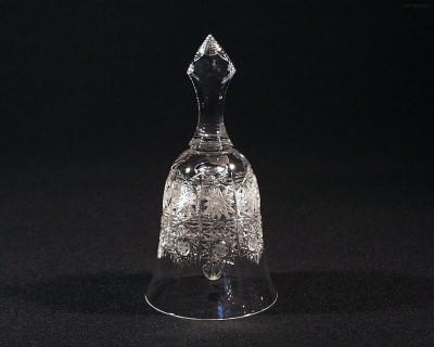 Zvonek křišťálový broušený 17058/57001/155  15,5 cm Tom Crystal Bohemia 