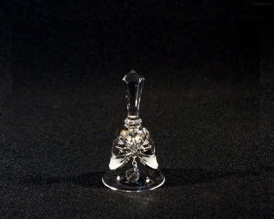 Zvonek křišťálový broušený mini 17089/17002/080 8cm Tom Crystal Bohemia 