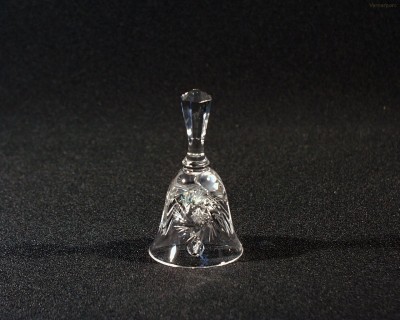 Zvonek křišťálový broušený mini 17089/26008/080 8cm Tom Crystal Bohemia 